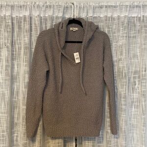 Loft Outlet Cozy Gray Hooded Sweater. New, size small
